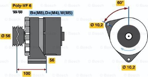 BOSCH 6 033 GB3 030 - Alternator www.autospares.lv