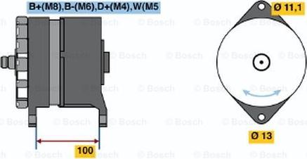 BOSCH 6 033 GB3 020 - Генератор www.autospares.lv