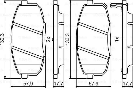 BOSCH 0 986 494 995 - Bremžu uzliku kompl., Disku bremzes autospares.lv