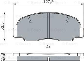 BOSCH 0 986 494 944 - Brake Pad Set, disc brake www.autospares.lv