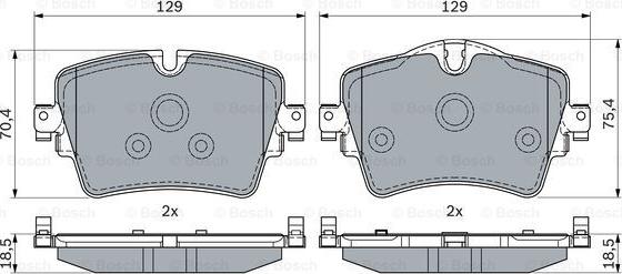 BOSCH 0 986 494 940 - Bremžu uzliku kompl., Disku bremzes www.autospares.lv