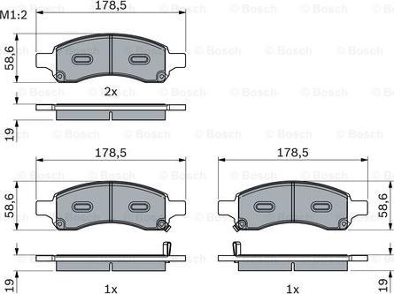 BOSCH 0 986 494 966 - Bremžu uzliku kompl., Disku bremzes www.autospares.lv