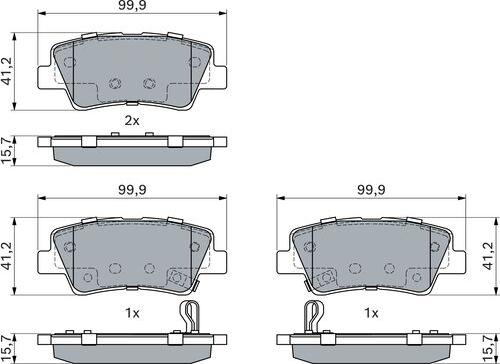 BOSCH 0 986 494 908 - Bremžu uzliku kompl., Disku bremzes www.autospares.lv