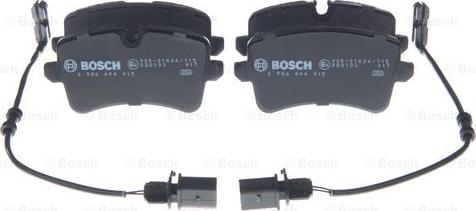 BOSCH 0 986 494 915 - Тормозные колодки, дисковые, комплект www.autospares.lv