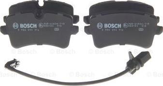 BOSCH 0 986 494 916 - Тормозные колодки, дисковые, комплект www.autospares.lv