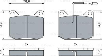 BOSCH 0 986 494 938 - Тормозные колодки, дисковые, комплект www.autospares.lv