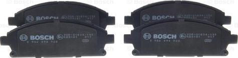 BOSCH 0 986 494 928 - Тормозные колодки, дисковые, комплект www.autospares.lv