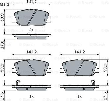 BOSCH 0 986 494 979 - Тормозные колодки, дисковые, комплект www.autospares.lv