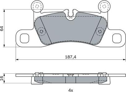 BOSCH 0 986 494 977 - Bremžu uzliku kompl., Disku bremzes www.autospares.lv