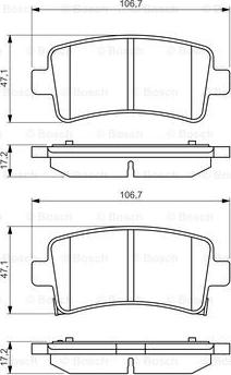 BOSCH 0 986 494 494 - Bremžu uzliku kompl., Disku bremzes www.autospares.lv