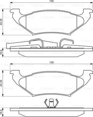 BOSCH 0 986 494 495 - Bremžu uzliku kompl., Disku bremzes www.autospares.lv