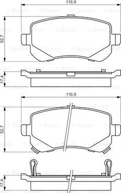 BOSCH 0 986 494 496 - Bremžu uzliku kompl., Disku bremzes www.autospares.lv