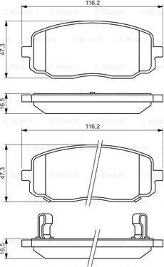 BOSCH 0 986 494 491 - Тормозные колодки, дисковые, комплект www.autospares.lv