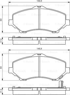 BOSCH 0 986 494 493 - Bremžu uzliku kompl., Disku bremzes www.autospares.lv