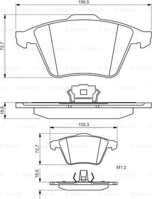 BOSCH 0 986 494 492 - Bremžu uzliku kompl., Disku bremzes autospares.lv