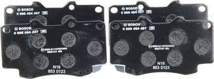 BOSCH 0 986 494 497 - Brake Pad Set, disc brake www.autospares.lv