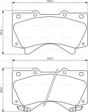 BOSCH 0 986 494 449 - Bremžu uzliku kompl., Disku bremzes www.autospares.lv