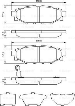 BOSCH 0 986 494 444 - Bremžu uzliku kompl., Disku bremzes www.autospares.lv