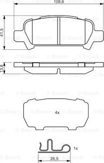 BOSCH 0 986 494 445 - Bremžu uzliku kompl., Disku bremzes www.autospares.lv