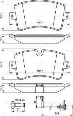 BOSCH 0 986 494 446 - Bremžu uzliku kompl., Disku bremzes www.autospares.lv