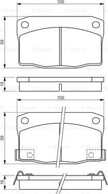 BOSCH 0 986 494 455 - Bremžu uzliku kompl., Disku bremzes autospares.lv