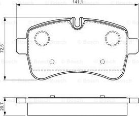 BOSCH 0 986 494 460 - Bremžu uzliku kompl., Disku bremzes www.autospares.lv