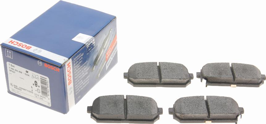 BOSCH 0 986 494 400 - Brake Pad Set, disc brake www.autospares.lv