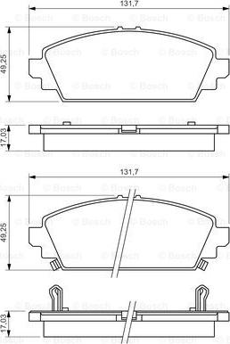 BOSCH 0 986 494 414 - Bremžu uzliku kompl., Disku bremzes autospares.lv