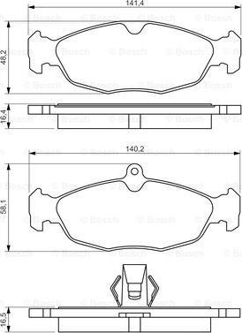 BOSCH 0 986 494 413 - Bremžu uzliku kompl., Disku bremzes autospares.lv