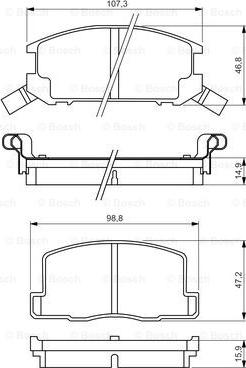 BOSCH 0 986 494 412 - Bremžu uzliku kompl., Disku bremzes www.autospares.lv