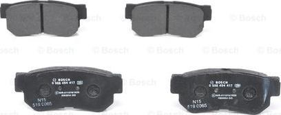 BOSCH 0 986 494 417 - Bremžu uzliku kompl., Disku bremzes autospares.lv