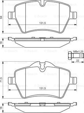 BOSCH 0 986 494 489 - Bremžu uzliku kompl., Disku bremzes www.autospares.lv