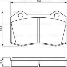 BOSCH 0 986 494 486 - Bremžu uzliku kompl., Disku bremzes www.autospares.lv