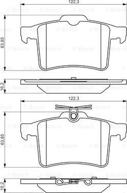 BOSCH 0 986 494 480 - Bremžu uzliku kompl., Disku bremzes www.autospares.lv