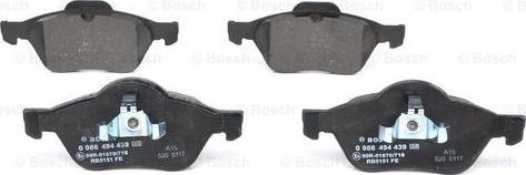 BOSCH 0 986 494 439 - Bremžu uzliku kompl., Disku bremzes www.autospares.lv