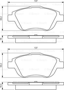 BOSCH 0 986 494 438 - Bremžu uzliku kompl., Disku bremzes www.autospares.lv