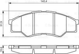 BOSCH 0 986 494 425 - Bremžu uzliku kompl., Disku bremzes autospares.lv