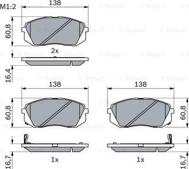 BOSCH 0 986 494 422 - Тормозные колодки, дисковые, комплект www.autospares.lv