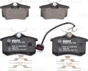 BOSCH 0 986 494 599 - Brake Pad Set, disc brake www.autospares.lv