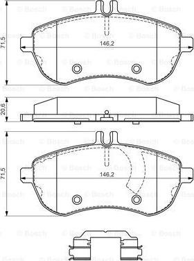 BOSCH 0 986 494 593 - Bremžu uzliku kompl., Disku bremzes www.autospares.lv