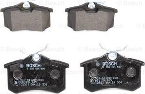 BOSCH 0 986 494 597 - Bremžu uzliku kompl., Disku bremzes www.autospares.lv