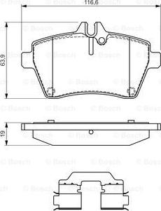 BOSCH 0 986 494 555 - Bremžu uzliku kompl., Disku bremzes www.autospares.lv