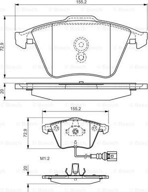 BOSCH 0 986 494 550 - Bremžu uzliku kompl., Disku bremzes www.autospares.lv