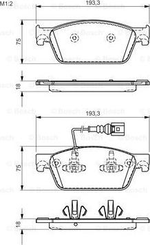 BOSCH 0 986 494 553 - Bremžu uzliku kompl., Disku bremzes www.autospares.lv