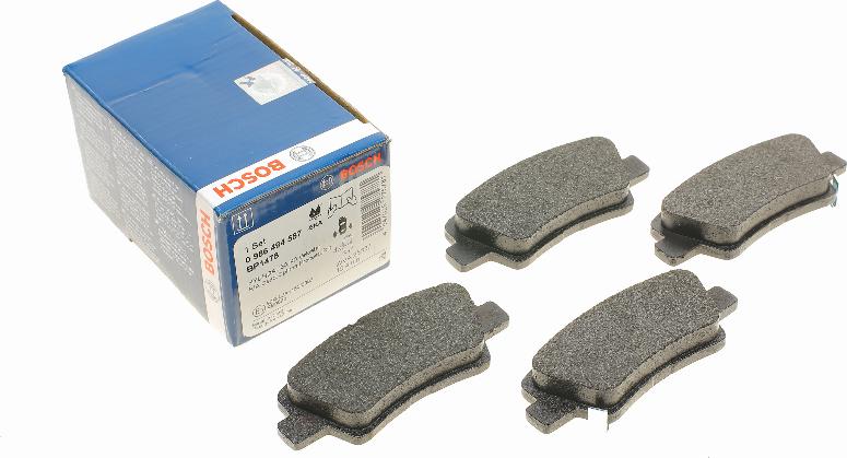 BOSCH 0 986 494 557 - Brake Pad Set, disc brake www.autospares.lv