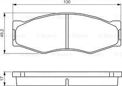 BOSCH 0 986 494 565 - Bremžu uzliku kompl., Disku bremzes autospares.lv