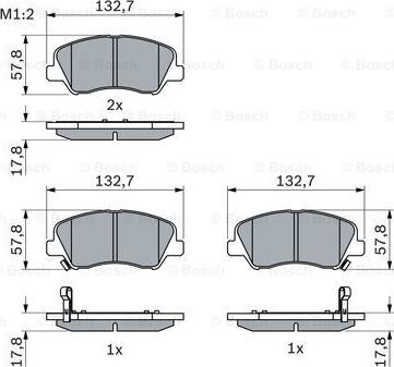 BOSCH 0 986 494 563 - Тормозные колодки, дисковые, комплект www.autospares.lv