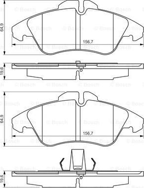 BOSCH 0 986 494 504 - Bremžu uzliku kompl., Disku bremzes www.autospares.lv