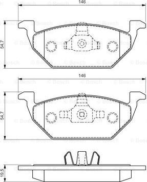 BOSCH 0 986 494 505 - Тормозные колодки, дисковые, комплект www.autospares.lv