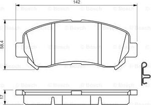 BOSCH 0 986 494 501 - Bremžu uzliku kompl., Disku bremzes www.autospares.lv